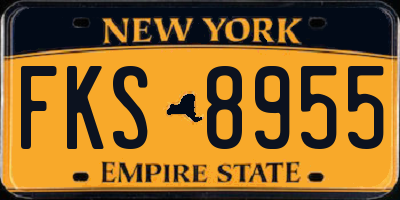 NY license plate FKS8955