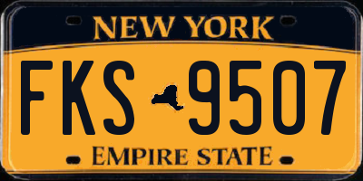 NY license plate FKS9507