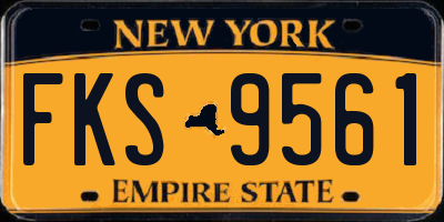 NY license plate FKS9561