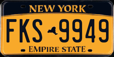 NY license plate FKS9949