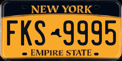 NY license plate FKS9995