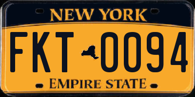 NY license plate FKT0094