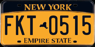 NY license plate FKT0515
