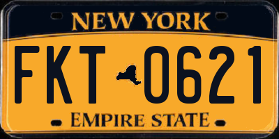NY license plate FKT0621