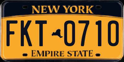 NY license plate FKT0710