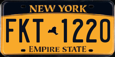 NY license plate FKT1220