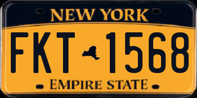 NY license plate FKT1568
