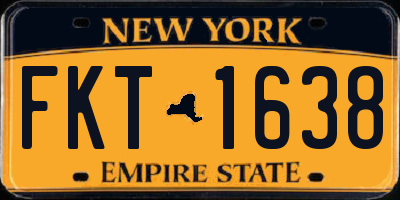 NY license plate FKT1638