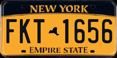 NY license plate FKT1656