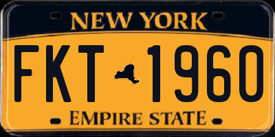 NY license plate FKT1960