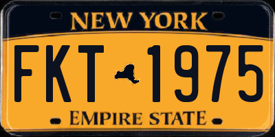 NY license plate FKT1975
