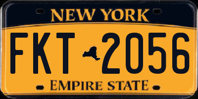 NY license plate FKT2056