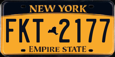 NY license plate FKT2177