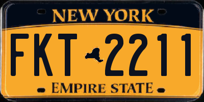 NY license plate FKT2211
