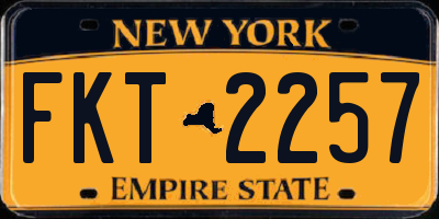 NY license plate FKT2257