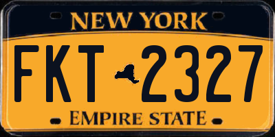 NY license plate FKT2327