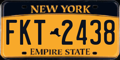 NY license plate FKT2438