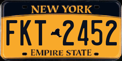 NY license plate FKT2452