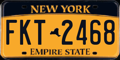 NY license plate FKT2468