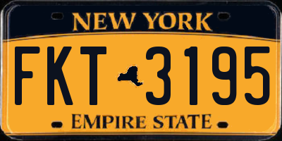 NY license plate FKT3195