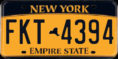 NY license plate FKT4394