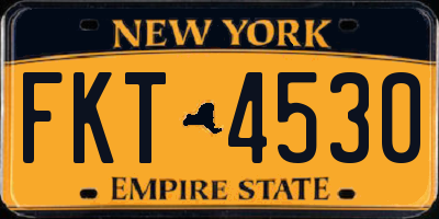 NY license plate FKT4530