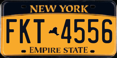 NY license plate FKT4556