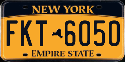 NY license plate FKT6050