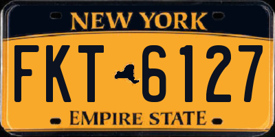NY license plate FKT6127
