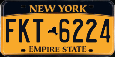 NY license plate FKT6224
