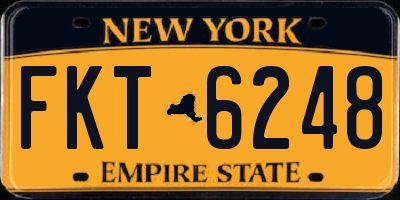 NY license plate FKT6248