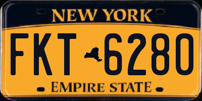NY license plate FKT6280