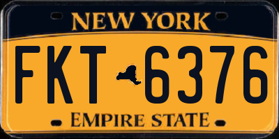 NY license plate FKT6376