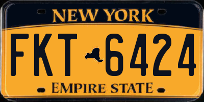 NY license plate FKT6424