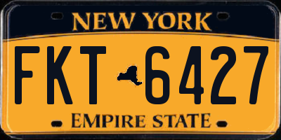 NY license plate FKT6427