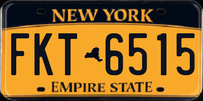 NY license plate FKT6515