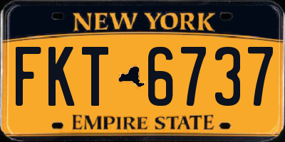 NY license plate FKT6737