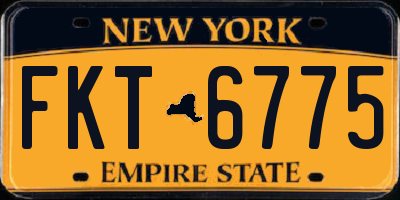 NY license plate FKT6775