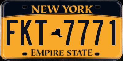 NY license plate FKT7771
