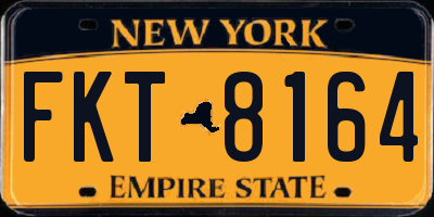 NY license plate FKT8164
