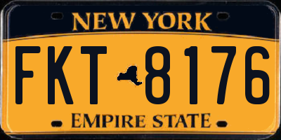 NY license plate FKT8176
