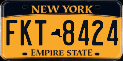NY license plate FKT8424