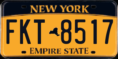 NY license plate FKT8517