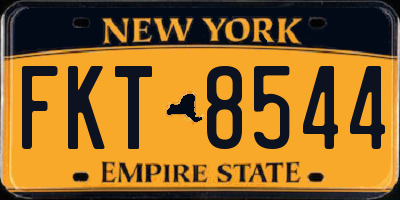 NY license plate FKT8544