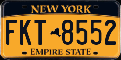 NY license plate FKT8552