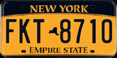 NY license plate FKT8710