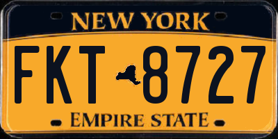 NY license plate FKT8727