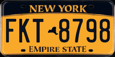 NY license plate FKT8798