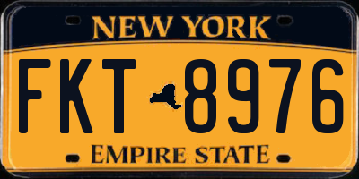 NY license plate FKT8976