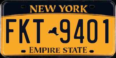 NY license plate FKT9401